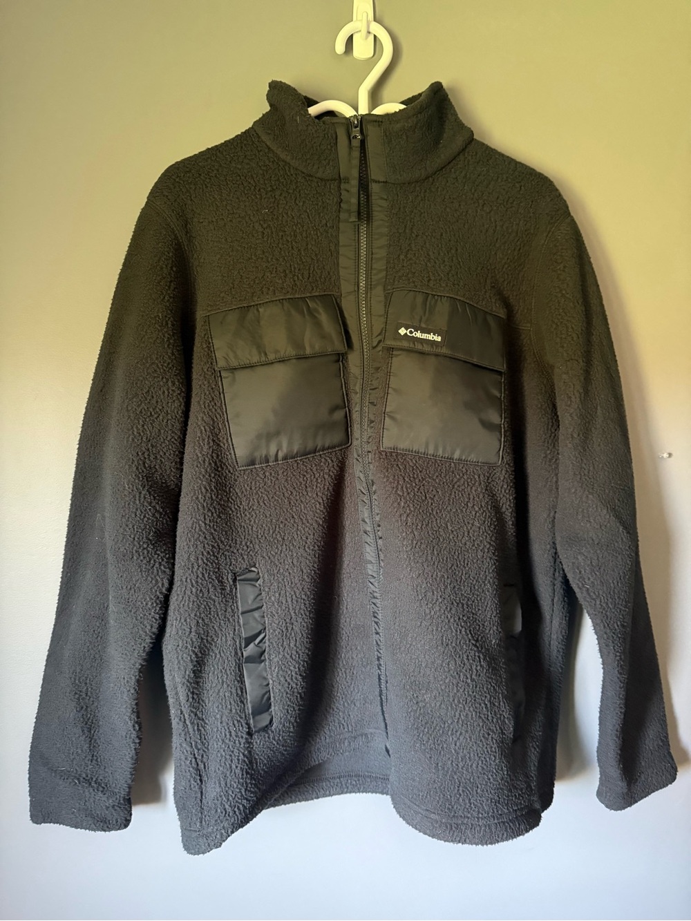 Columbia Men's Black Full-Zip Sherpa Jacket